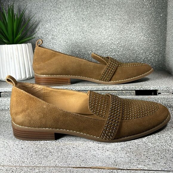 Crown Vintage Lorina Leather Studded Loafers Shoes Size 10 - Picture 4 of 8